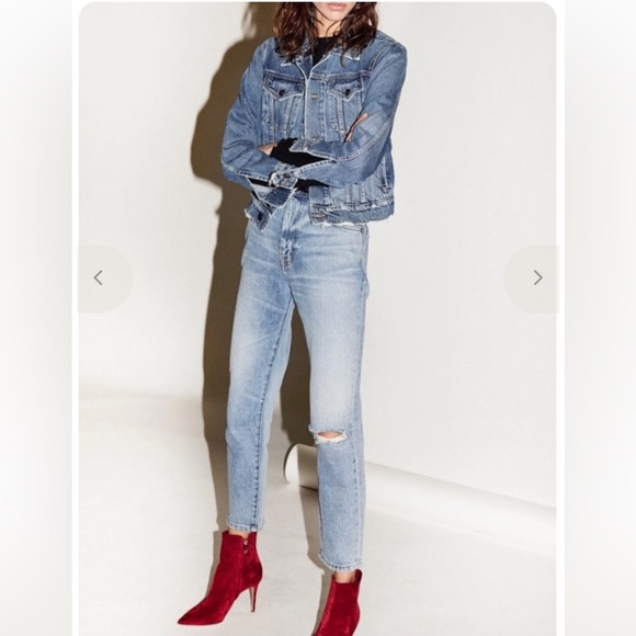 Current / Elliot The Baby Trucker Denim Jean Jacket - Small Size 1 - Grassland - Picture 4 of 11